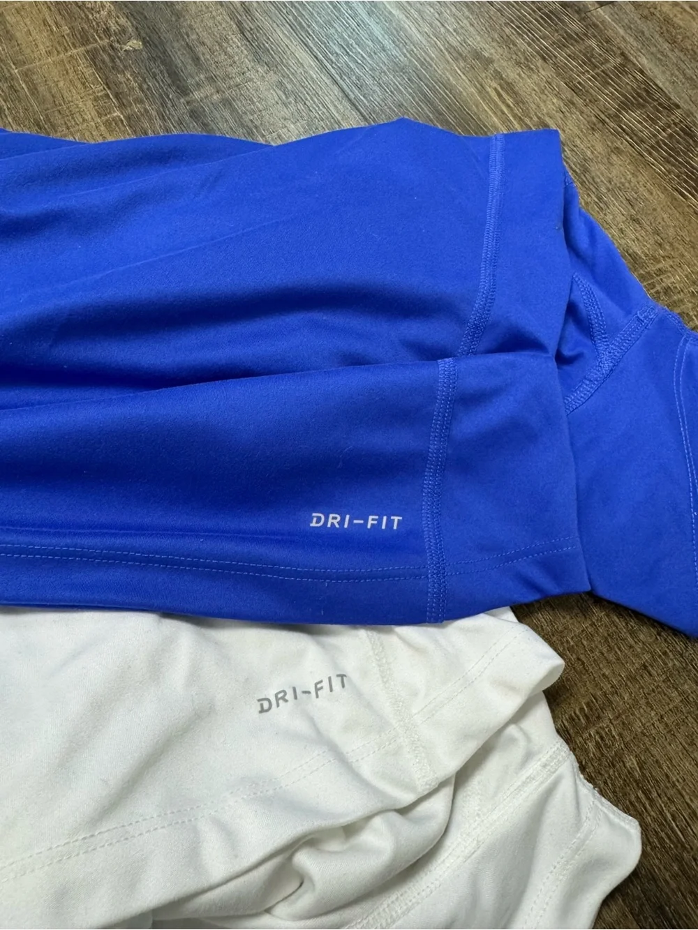 Nike White Short Sleeve Dri-FIT Running Tee with Gray Swoosh Bundle Of 2